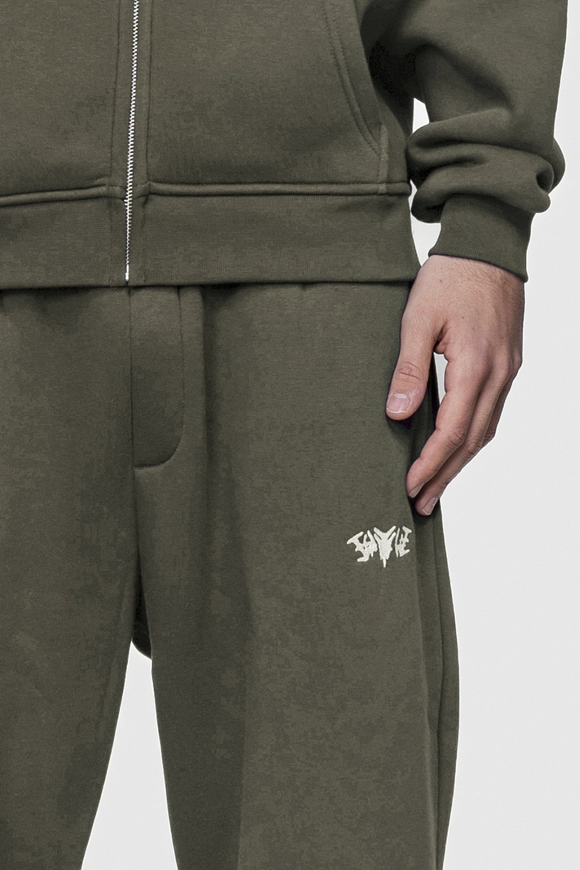 Basic Zipped Olive Set