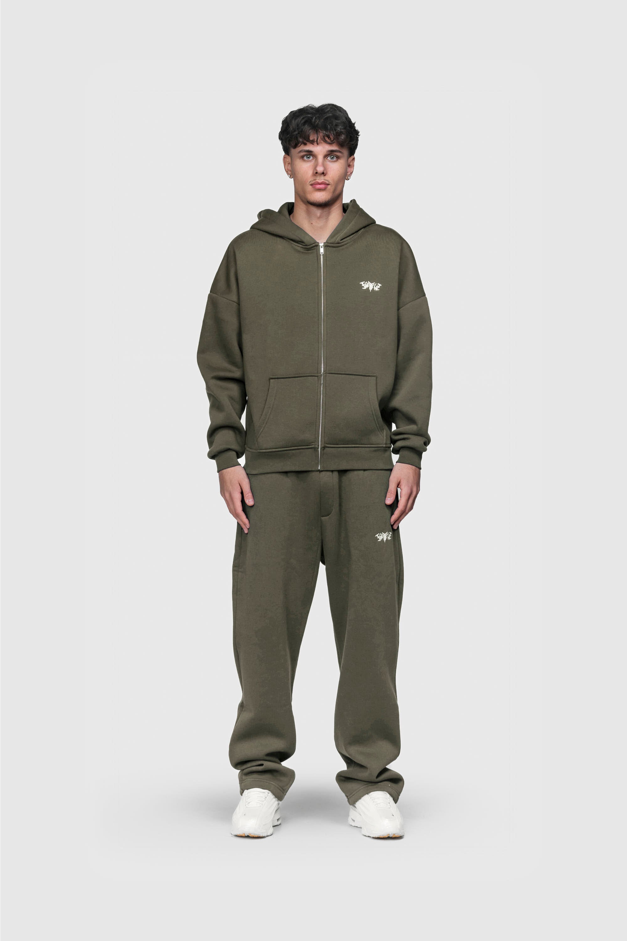 Basic Zipped Olive Set