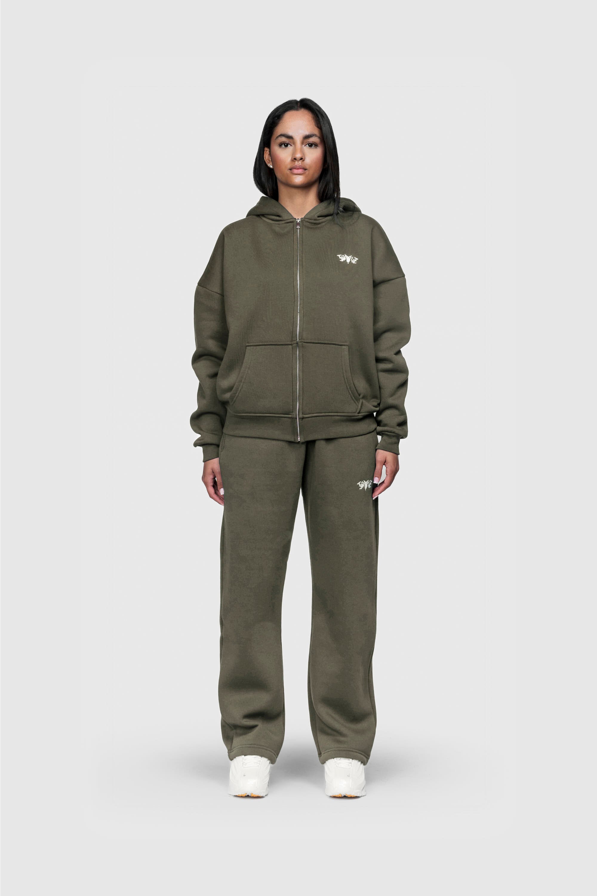 Basic Zipped Olive Set