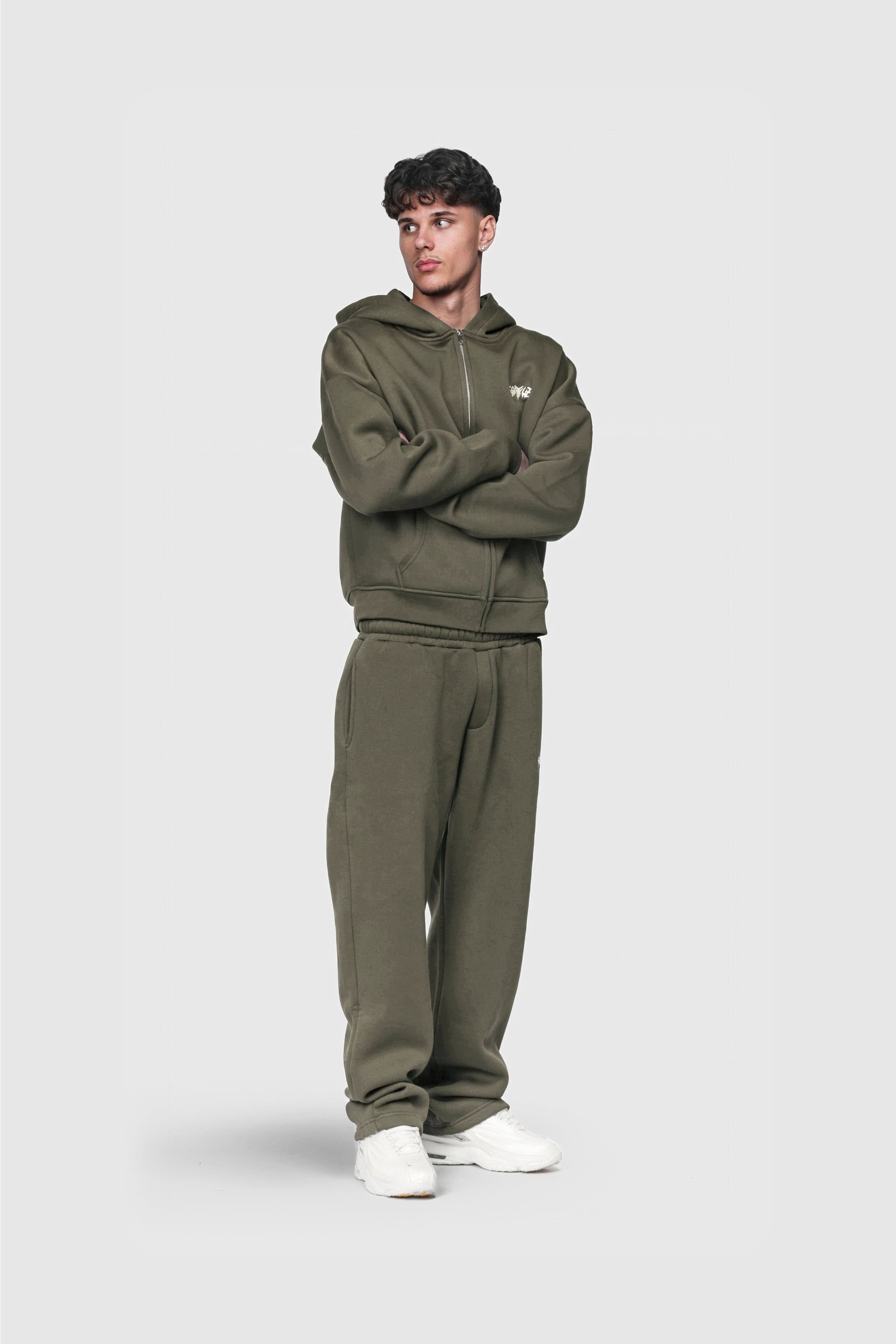 Basic Zipped Olive Set