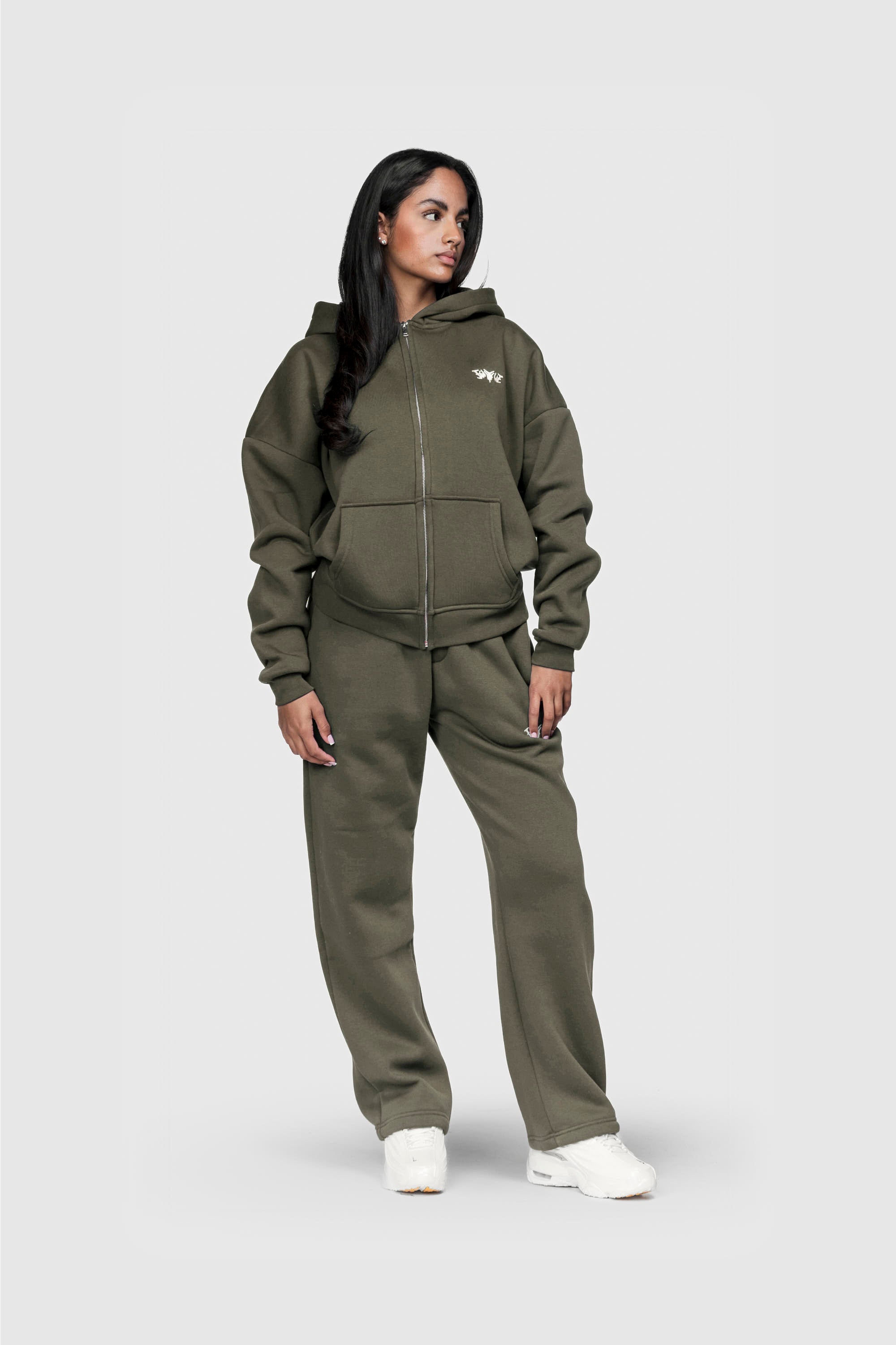 Basic Zipped Olive Set
