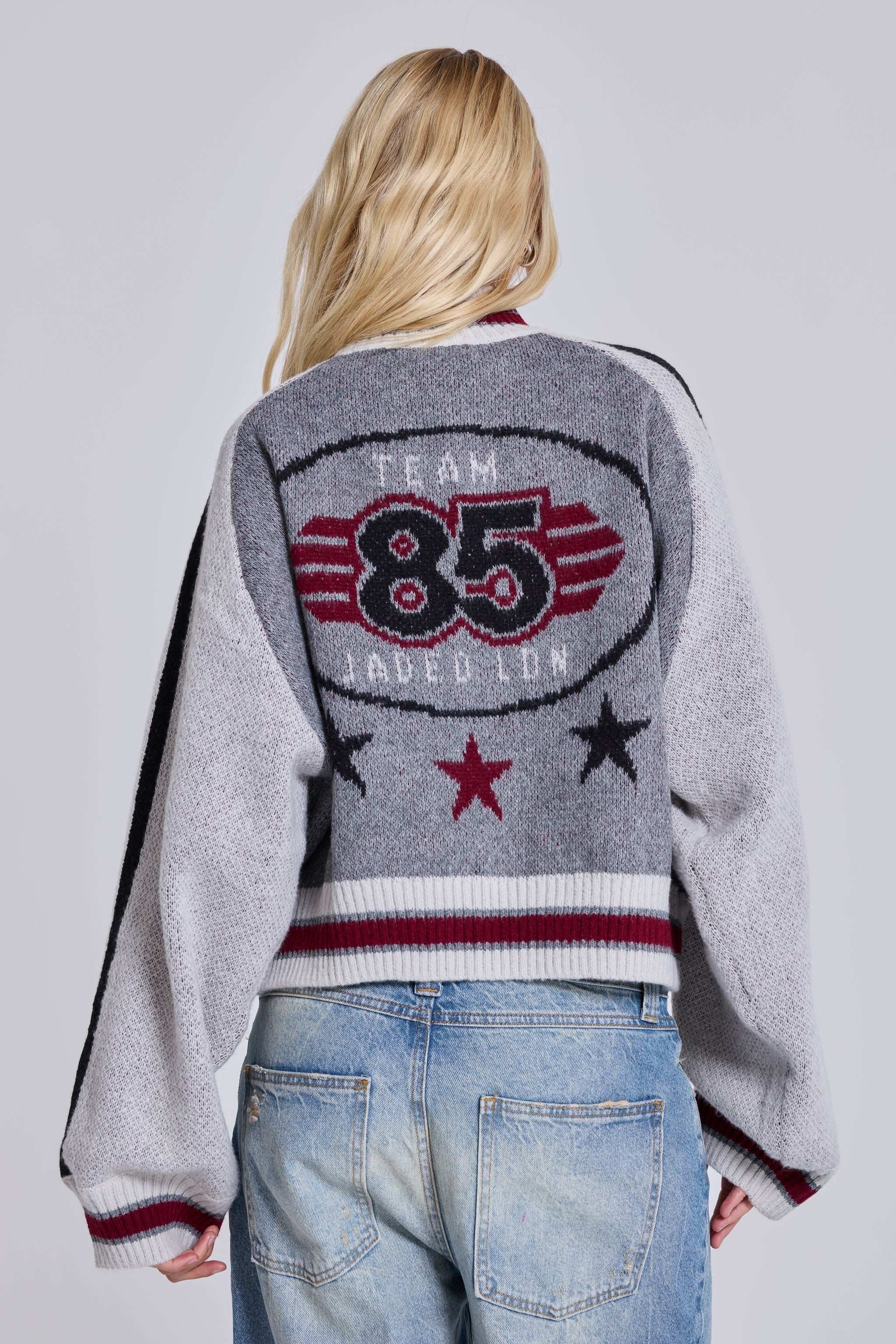 85 Knitted Bomber Jacket